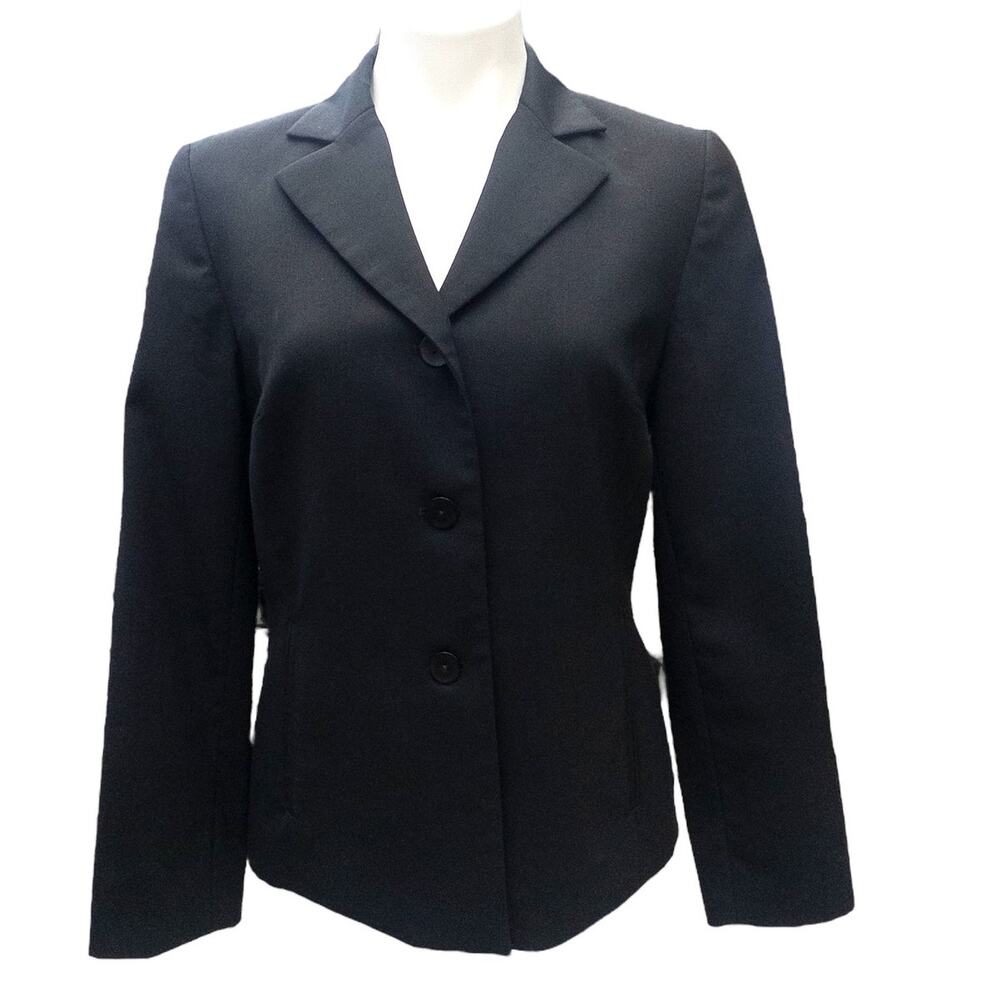 Pendleton Women's Savvy Wool Stretch Black Blazer Suit Jacket 6